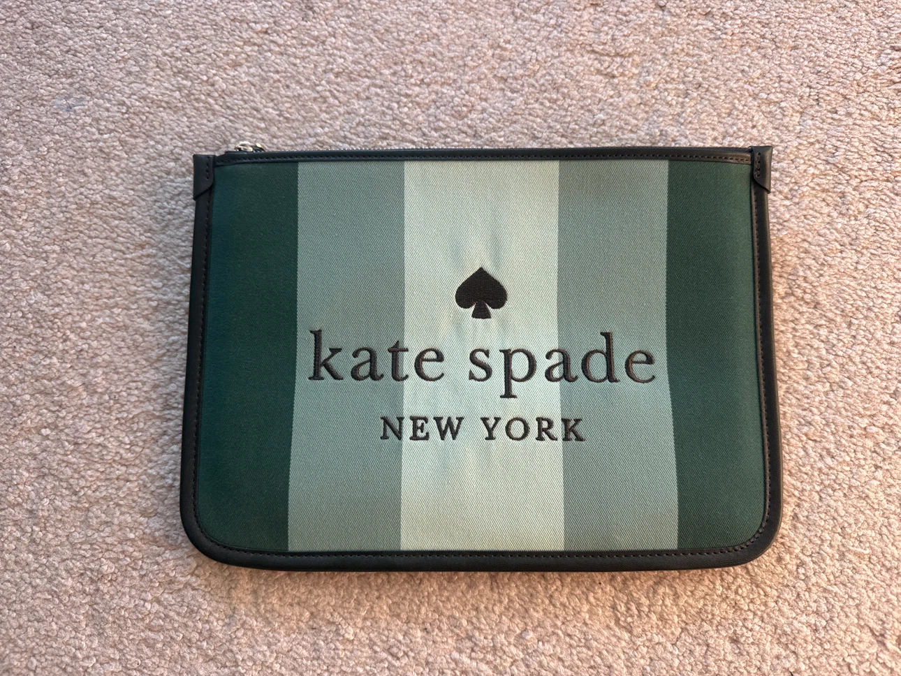 Kate Spade Ella Stripe Large Zip Pouch