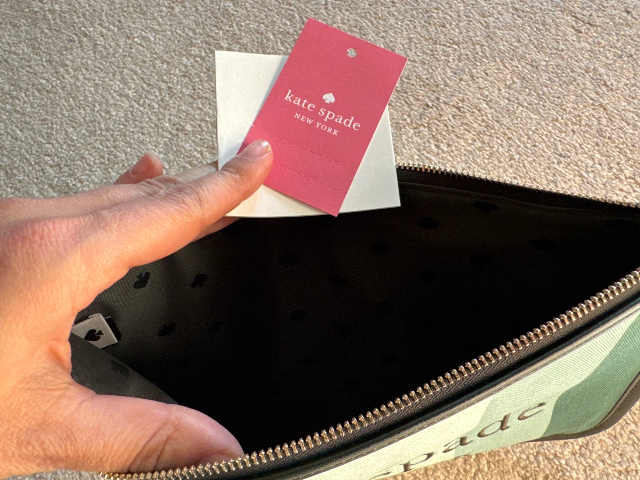 Kate Spade Ella Stripe Large Zip Pouch - photo 2