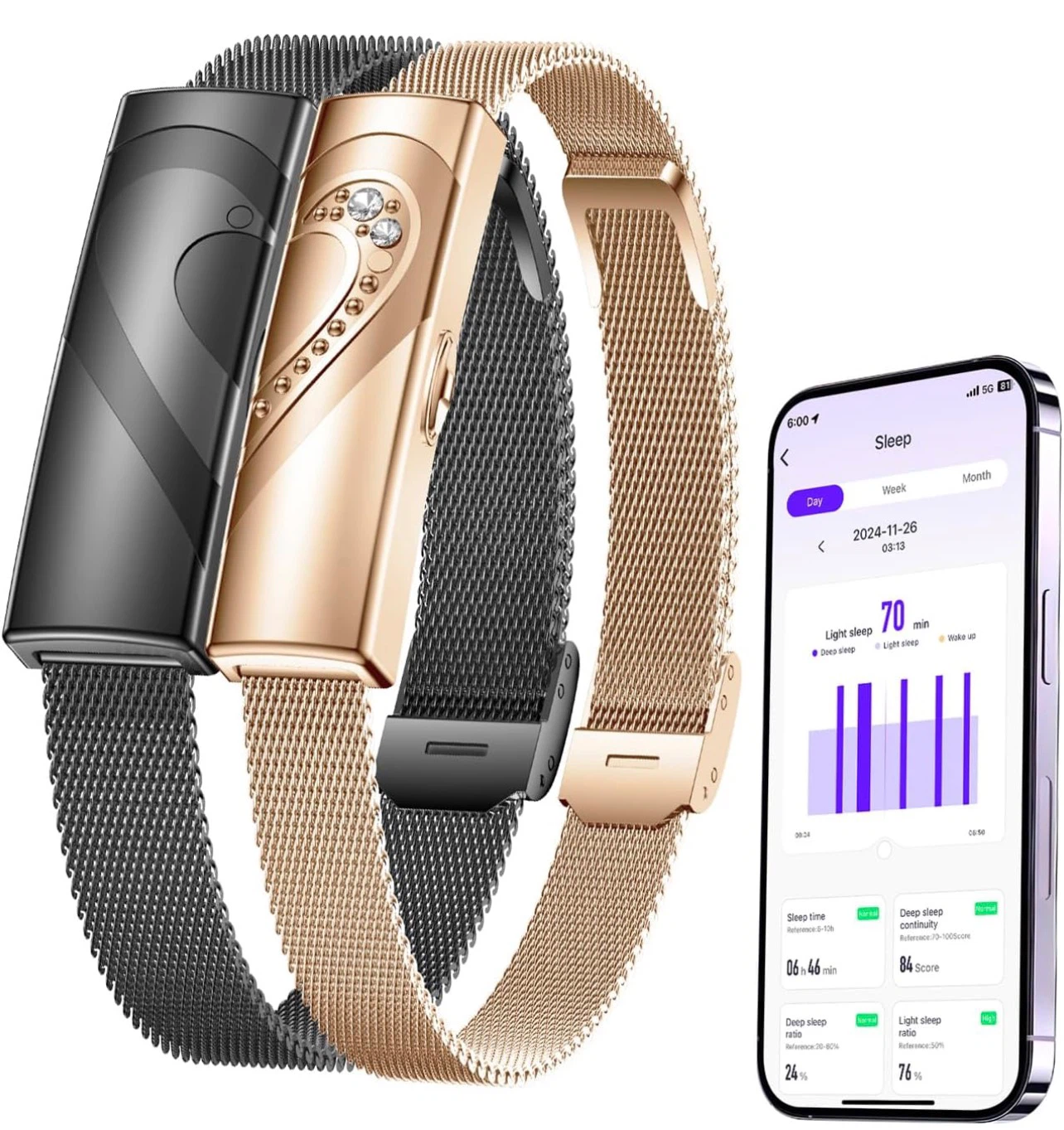 Smart Activity Tracker Bracelet Pair