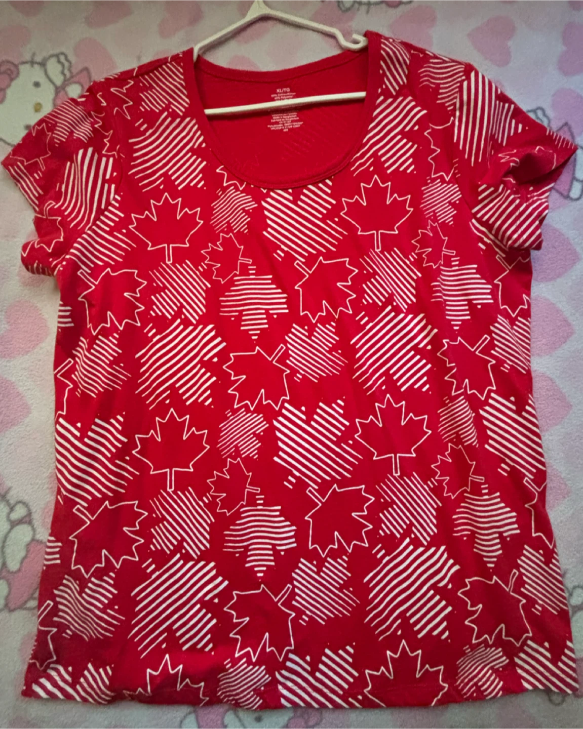 Red Maple Leaf Print T-Shirt - *Size Women XL* - photo 2