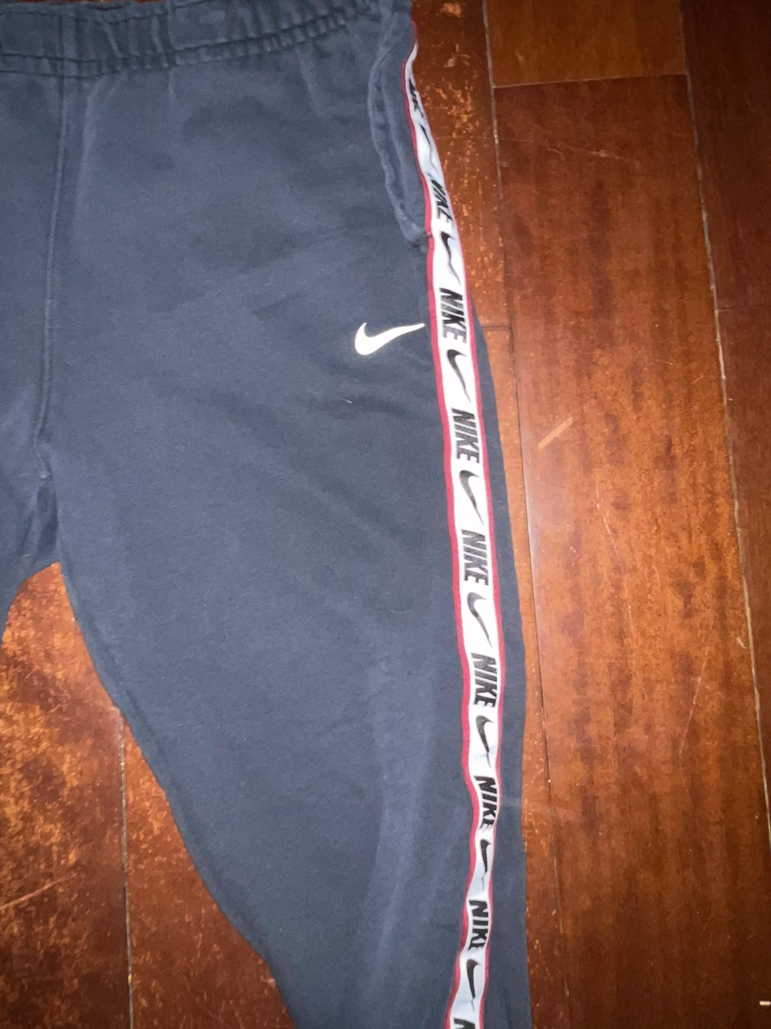 Nike NSW Fleece Joggers Black White Size M - photo 2