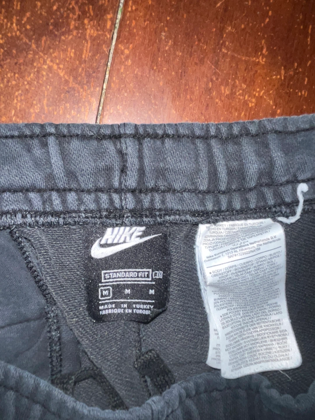 Nike NSW Fleece Joggers Black White Size M - photo 4