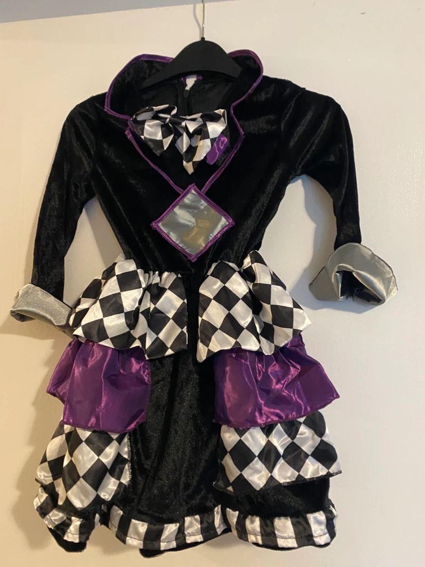 Girls Jester Halloween Costume 5/6 years old