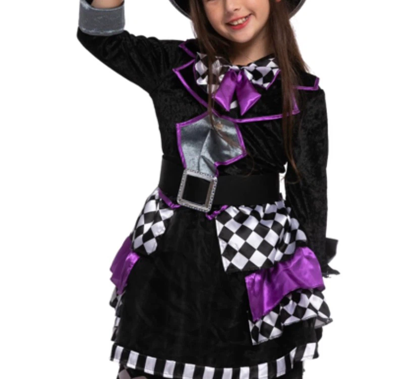 Girls Jester Halloween Costume 5/6 years old - photo 2