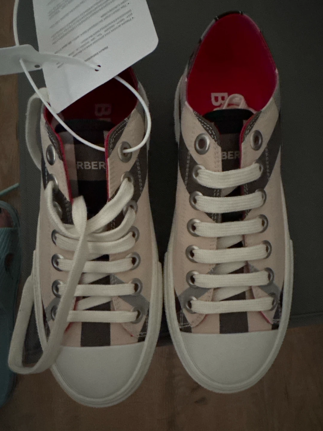 Burberry Check Cotton Sneakers