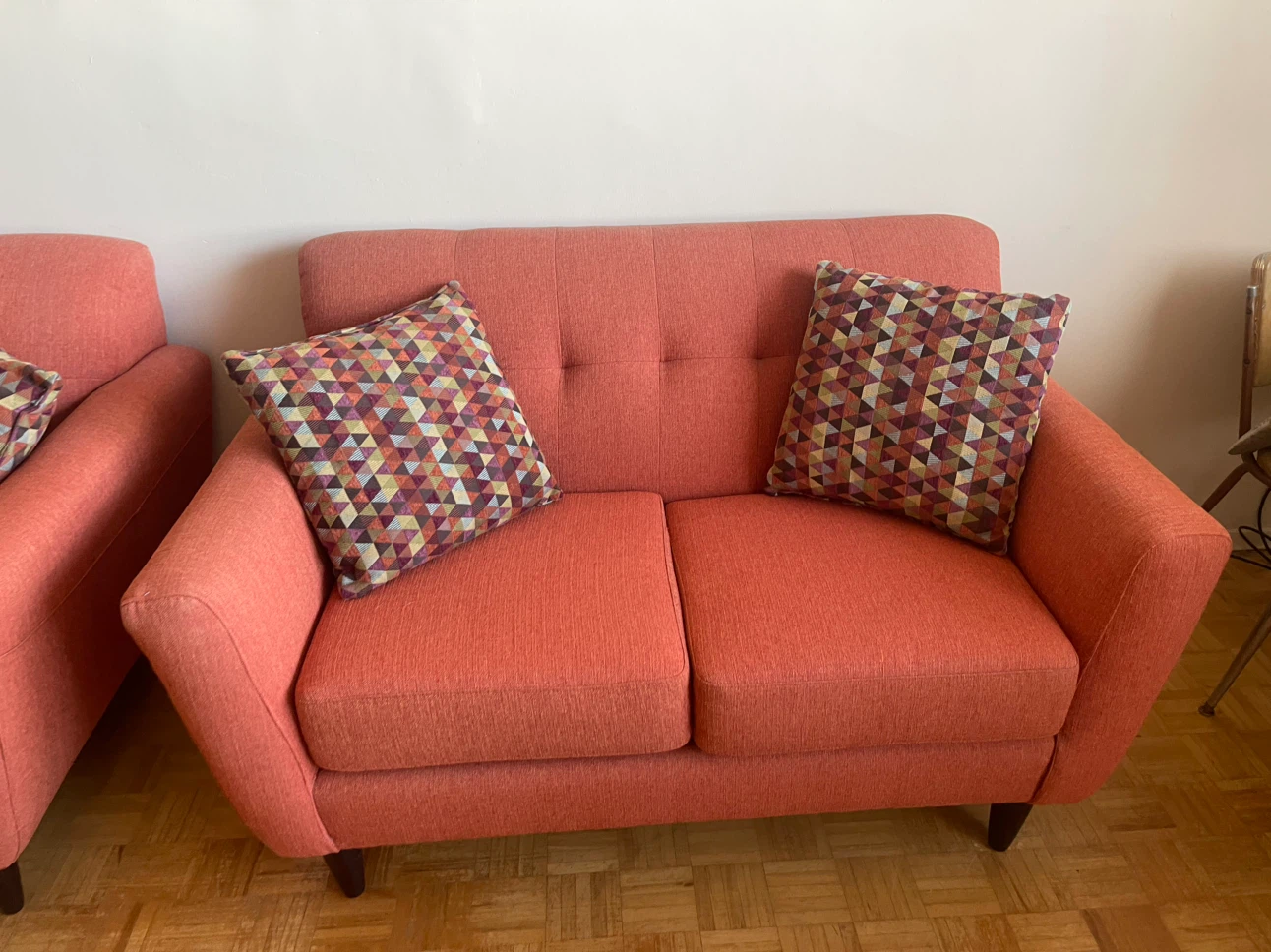 loveseat with couch and pillows (bundle) - photo 2