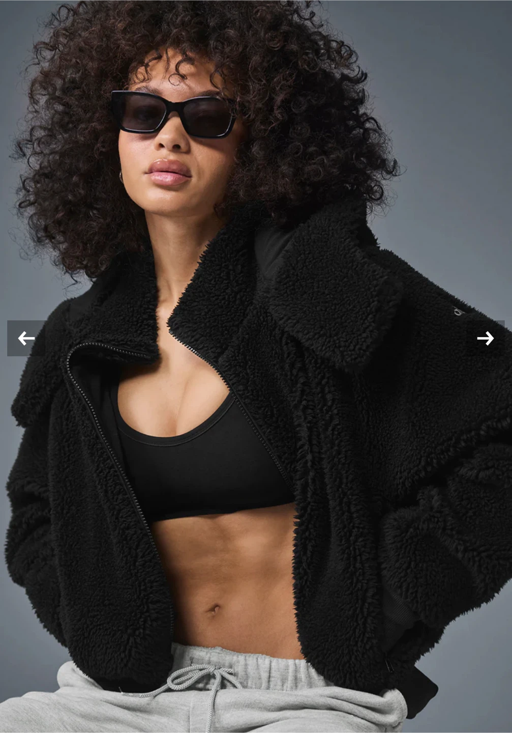 Alo Yoga Black Foxy Sherpa Jacket