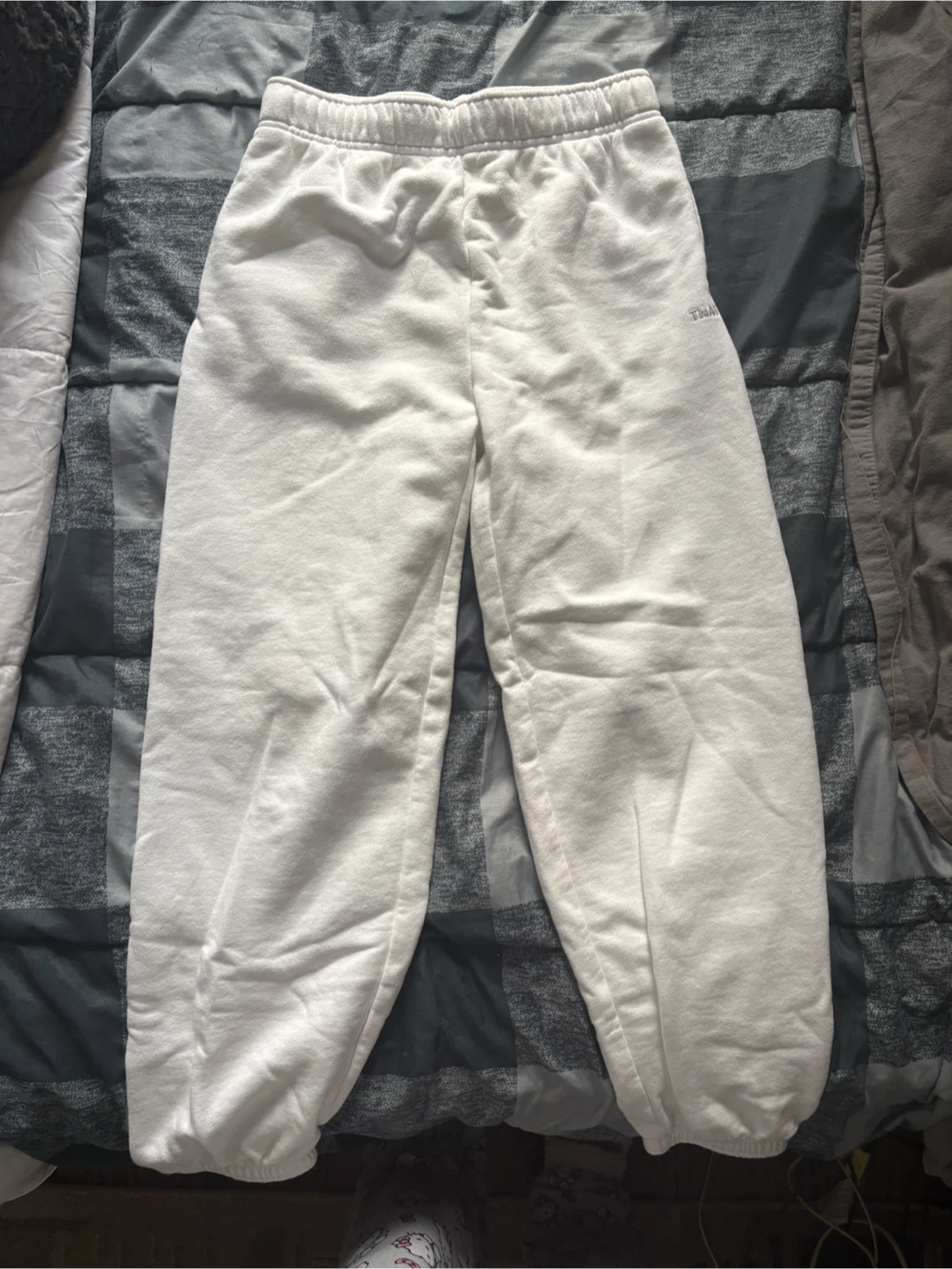 TNA Sweatfleece Mega Fit Joggers White