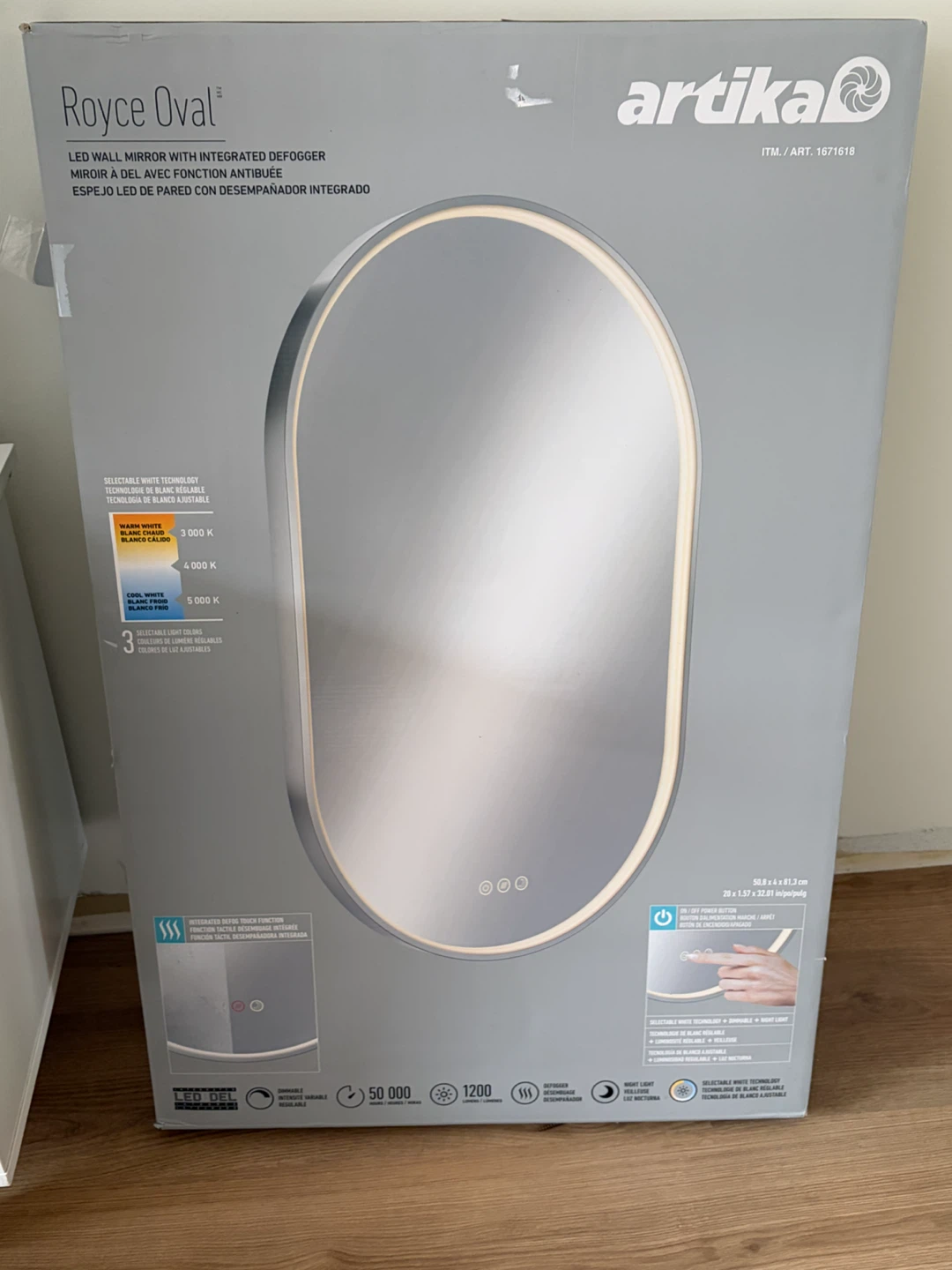 Artika Royce Oval LED Wall Mirror