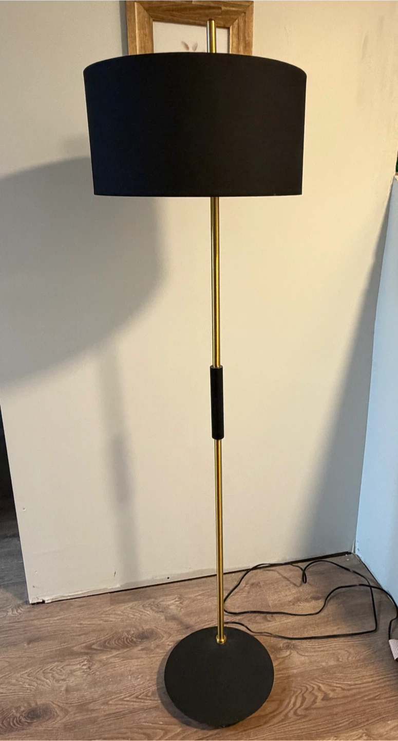 Black and Brass Floor Lamp