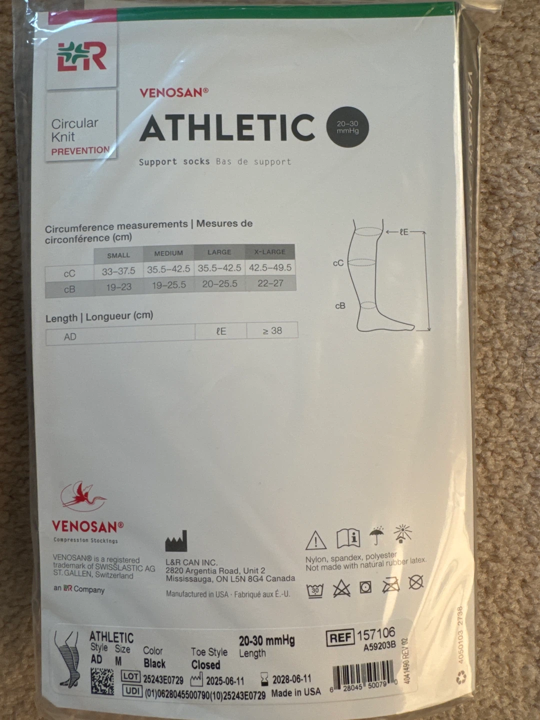 Venosan Athletic Support Socks - Medium - photo 3