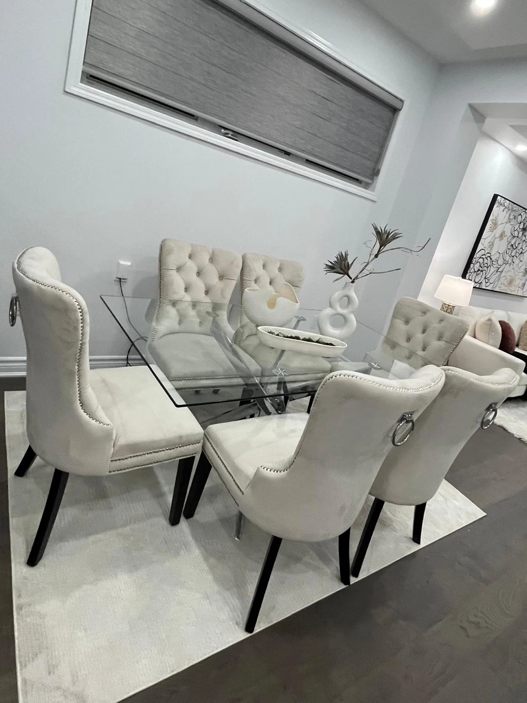 6 Velvet dining Chairs only