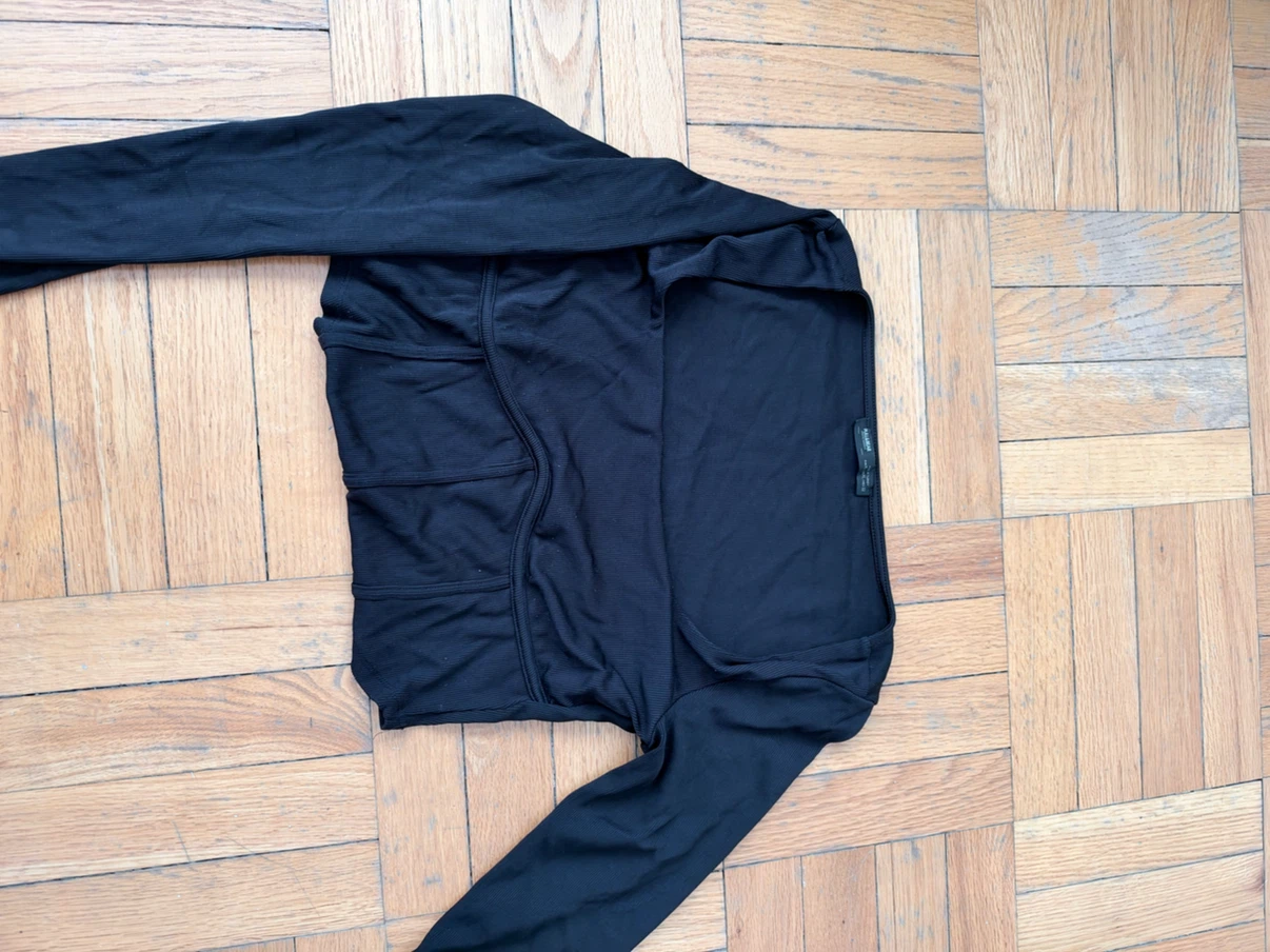Pull&Bear Black Long Sleeve Top