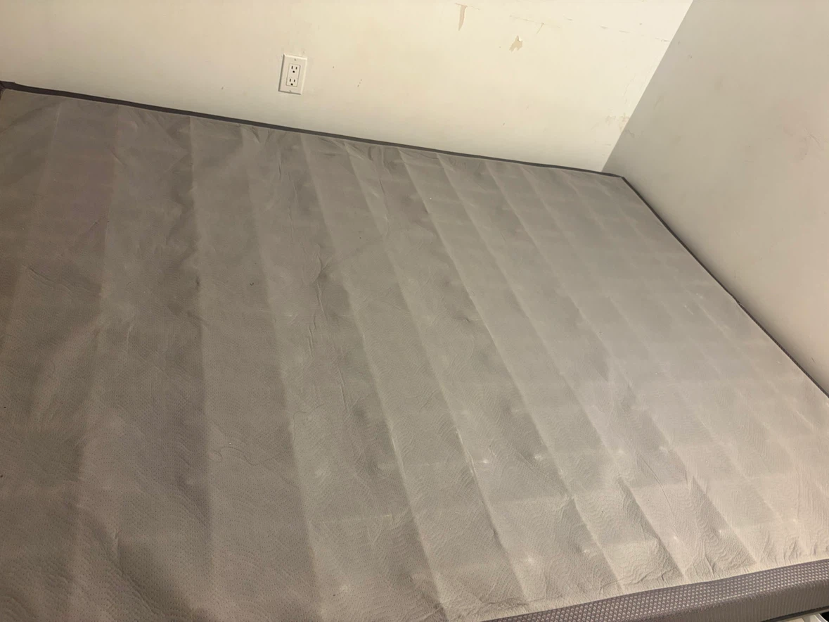 Queen size box spring and metal bed frame - photo 2