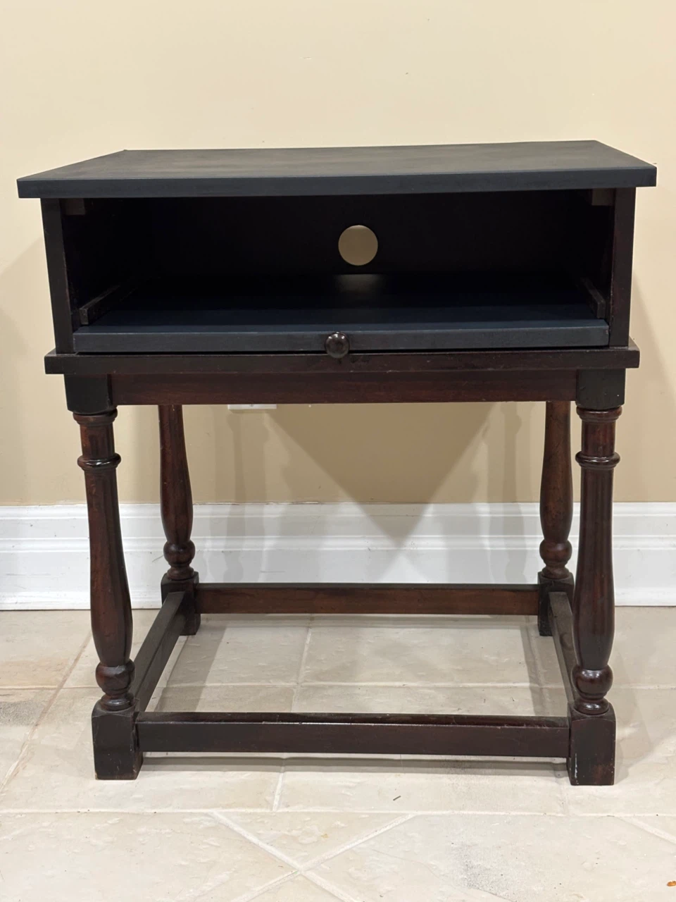 Wood Side Table with Pull-Out Desk Tray (24x19x26”) - photo 3