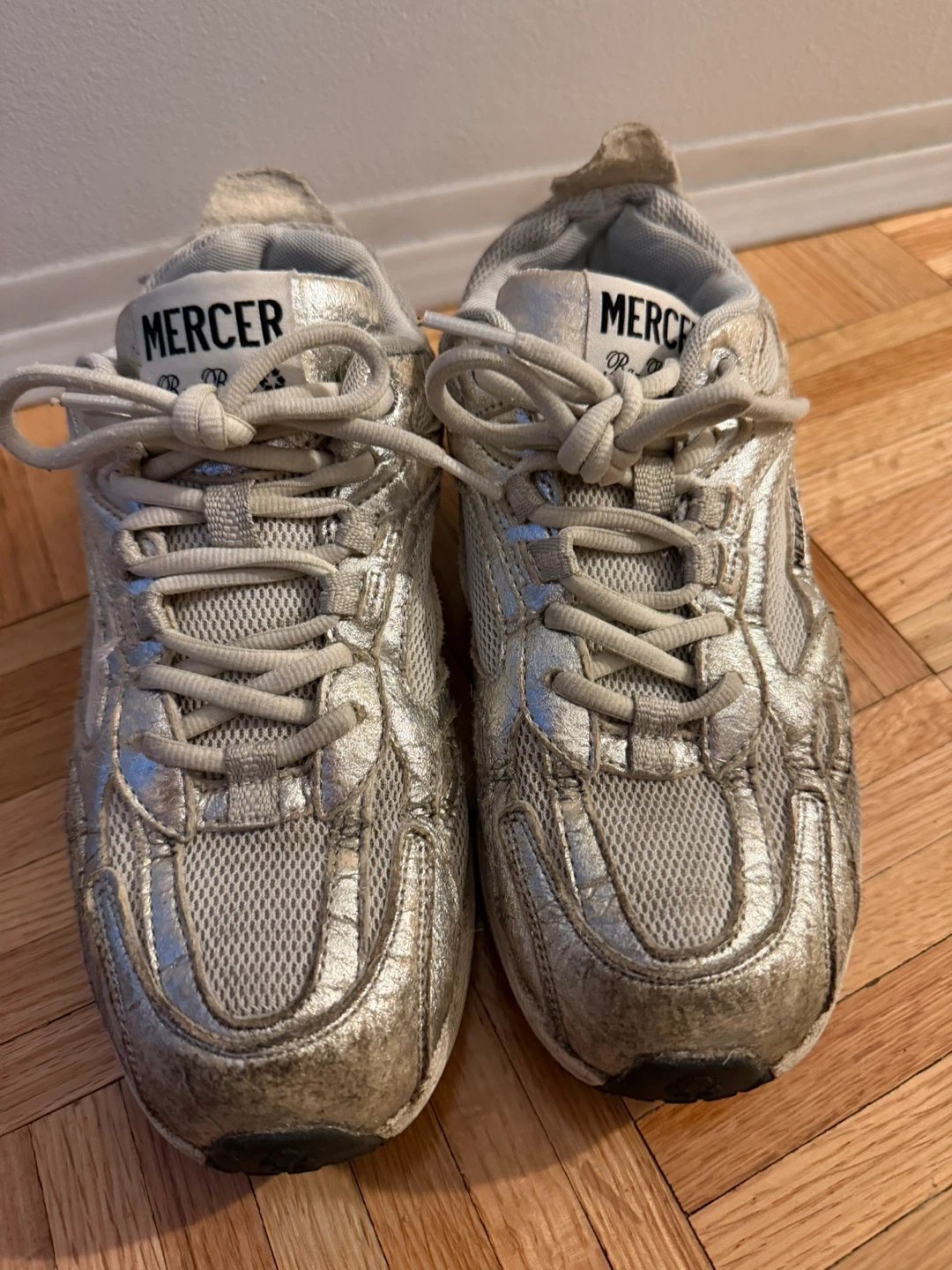 Mercer Re-Run Pineapple Sneakers Silver