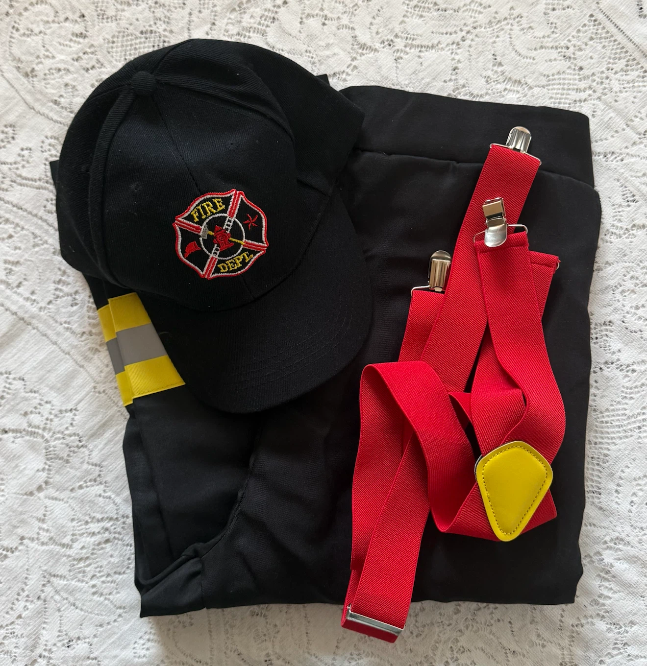 Halloween Men’s  Firefighter Kit Costume (Small-Like 🆕) - photo 3
