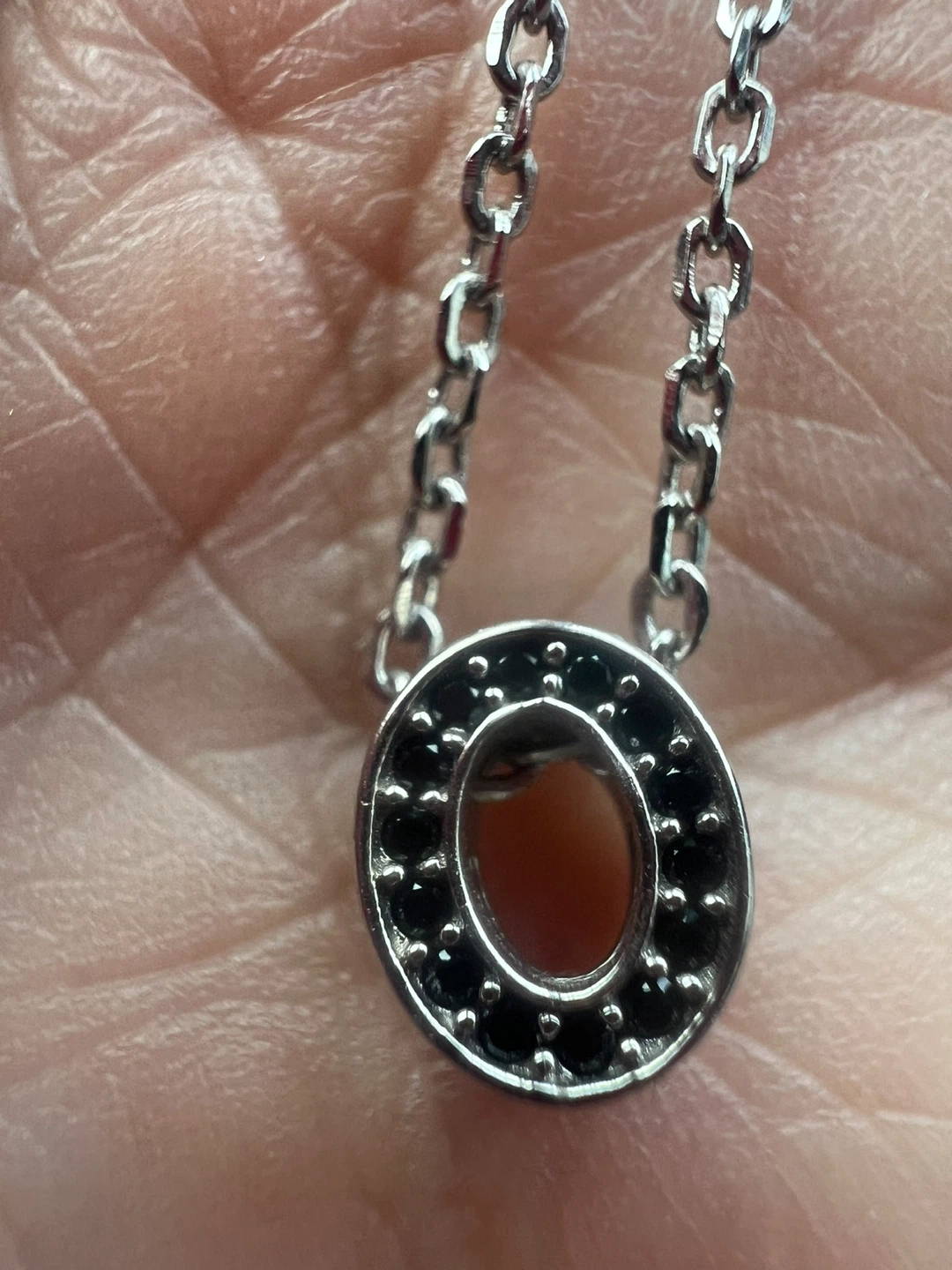 925 silver and black diamonds necklace - photo 2