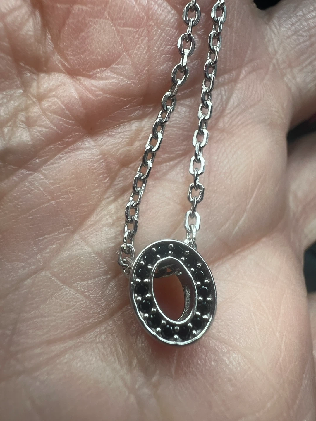 925 silver and black diamonds necklace - photo 3