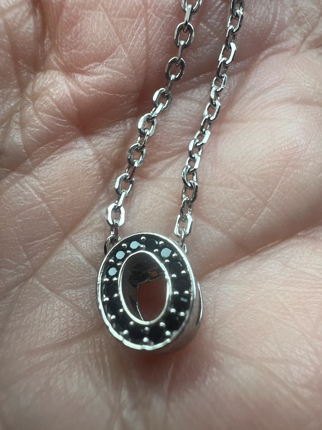 925 silver and black diamonds necklace - photo 4