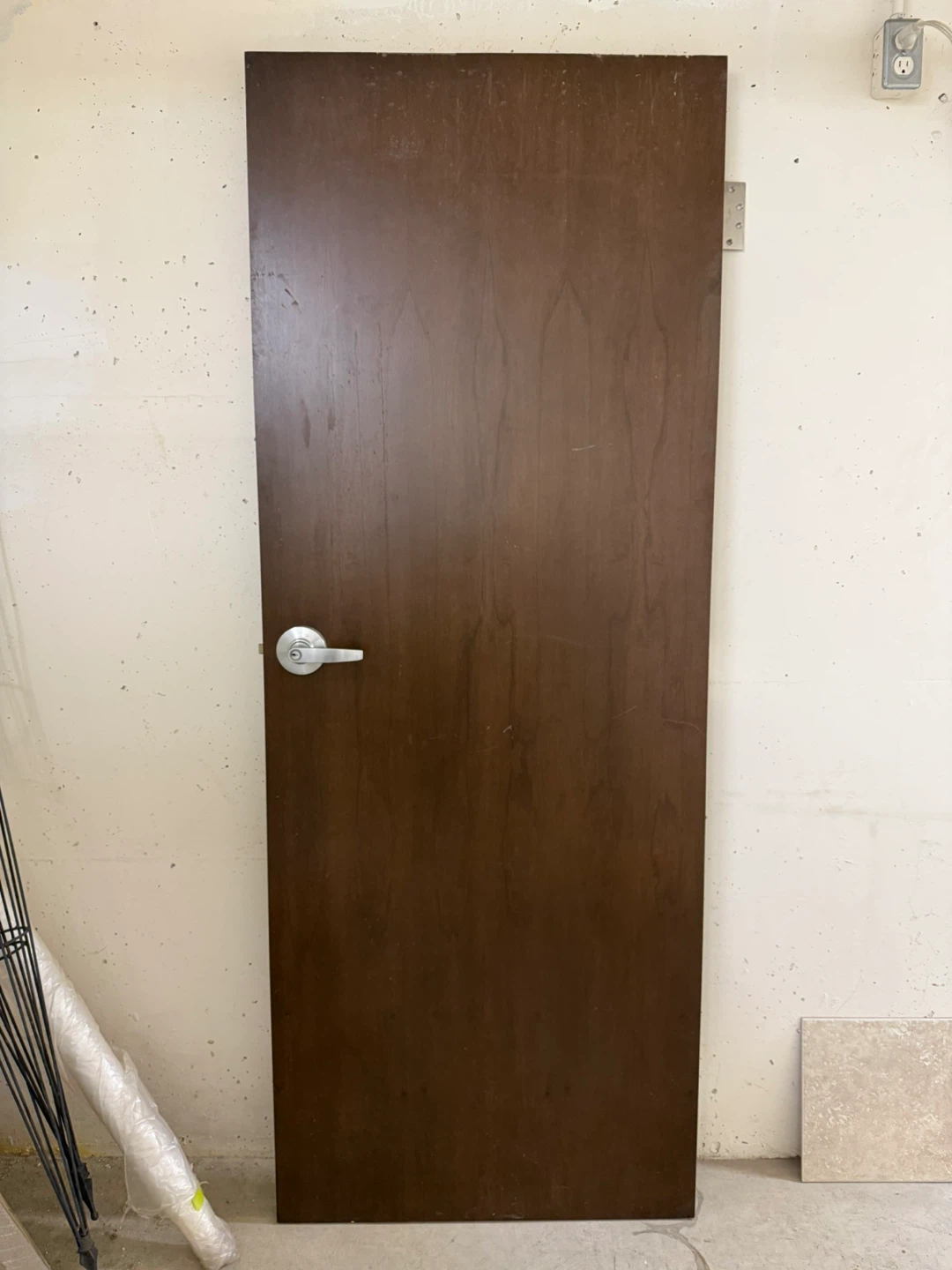 Solid Wood Door with Brushed Nickel Lever