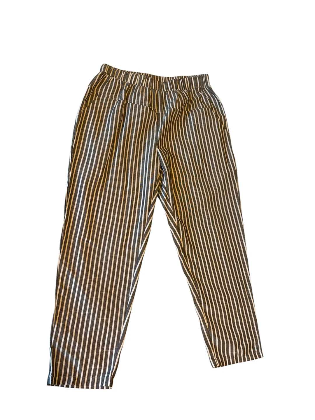 Striped Elastic Waist Trousers