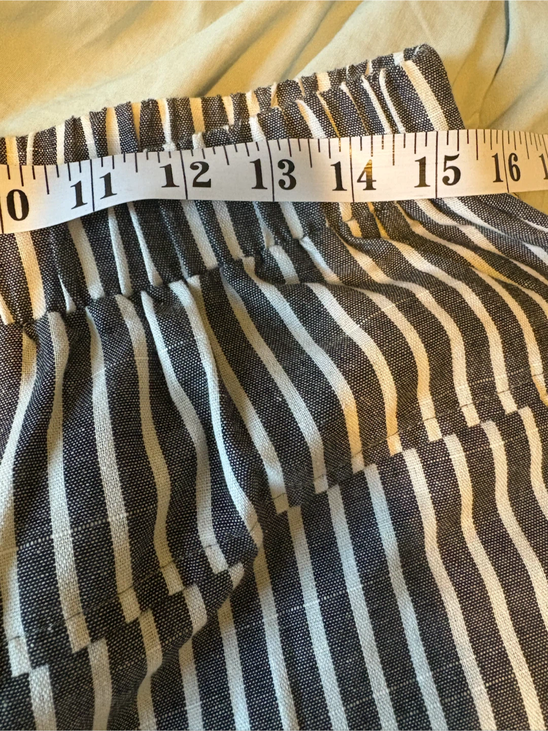 Striped Elastic Waist Trousers - photo 2
