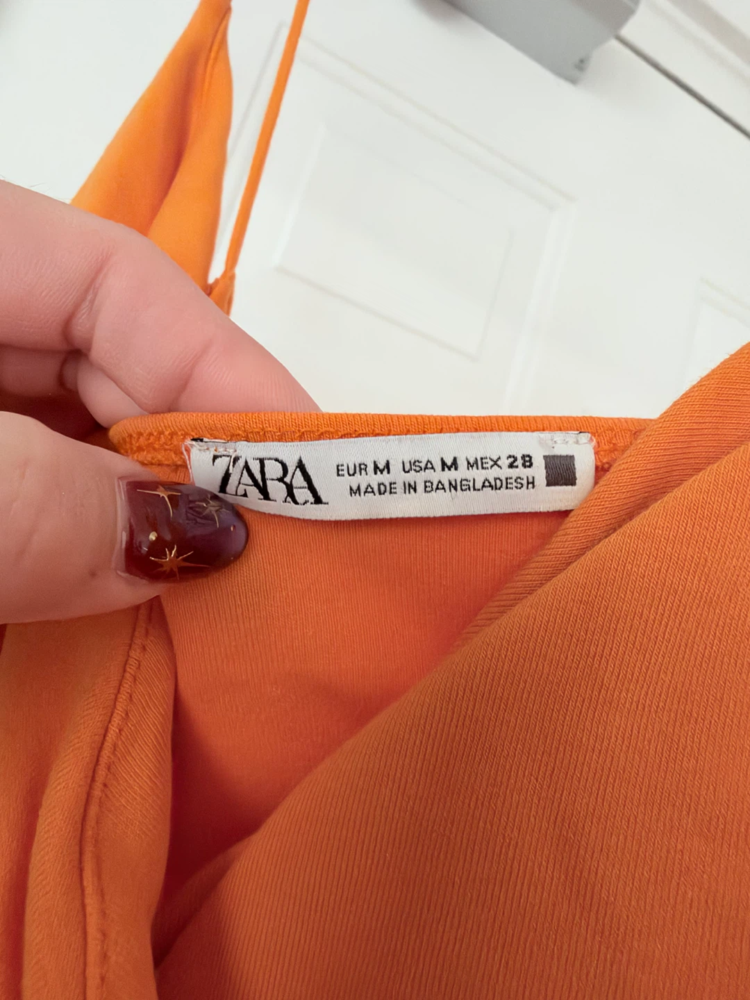 ZARA Orange Ruched Cami Dress - photo 2