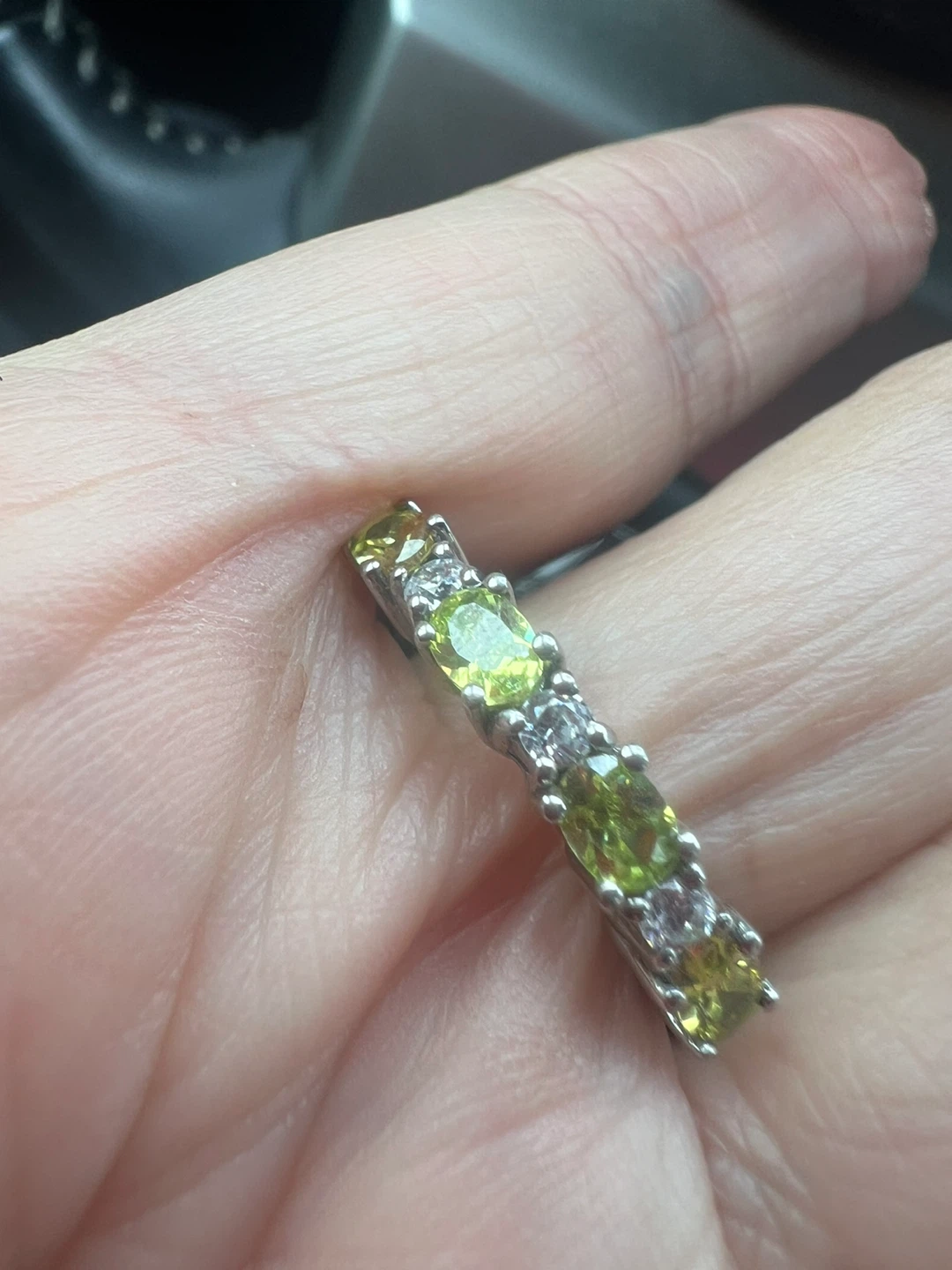 925 Silver Peridot  Ring