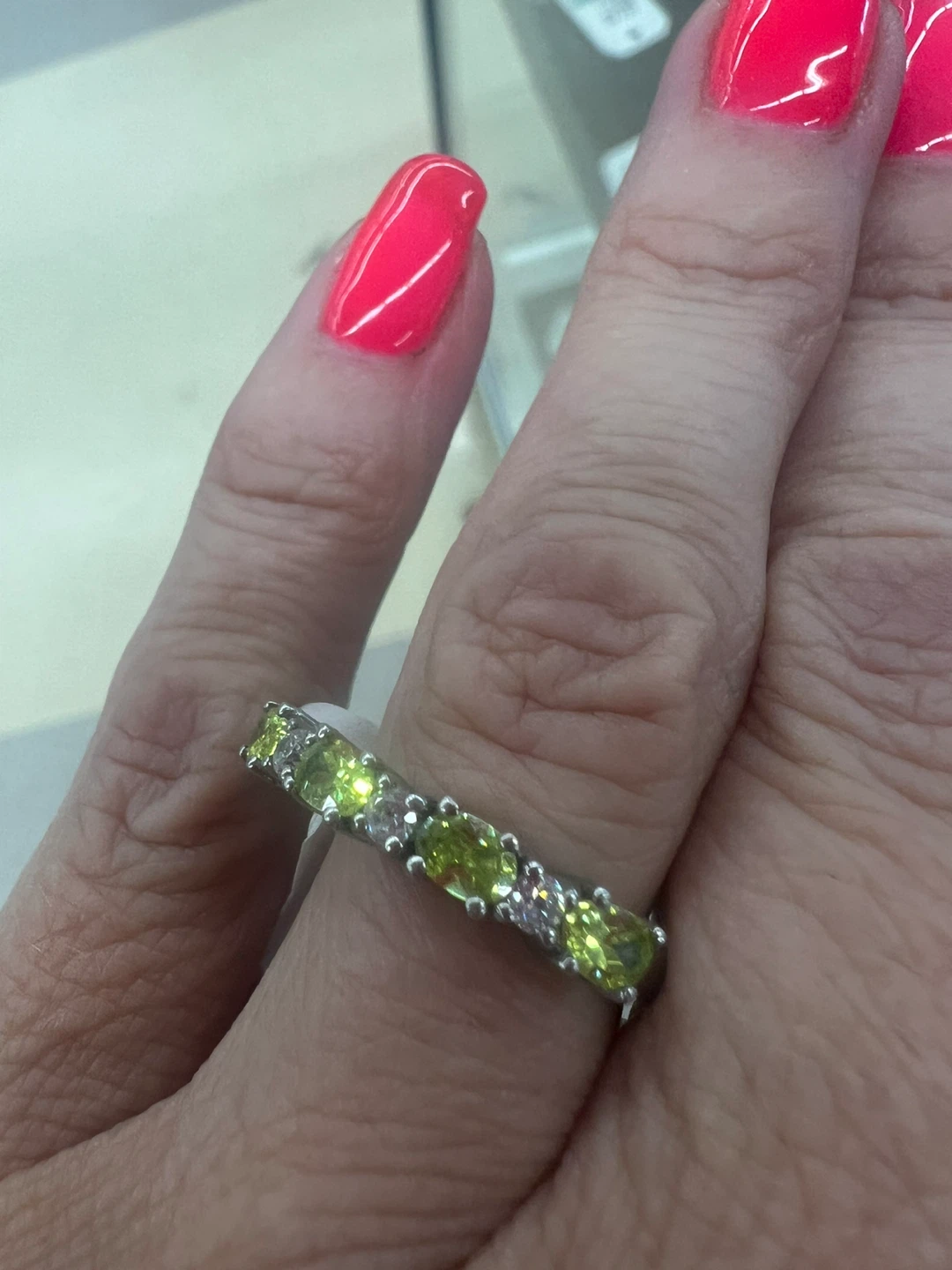 925 Silver Peridot  Ring - photo 2