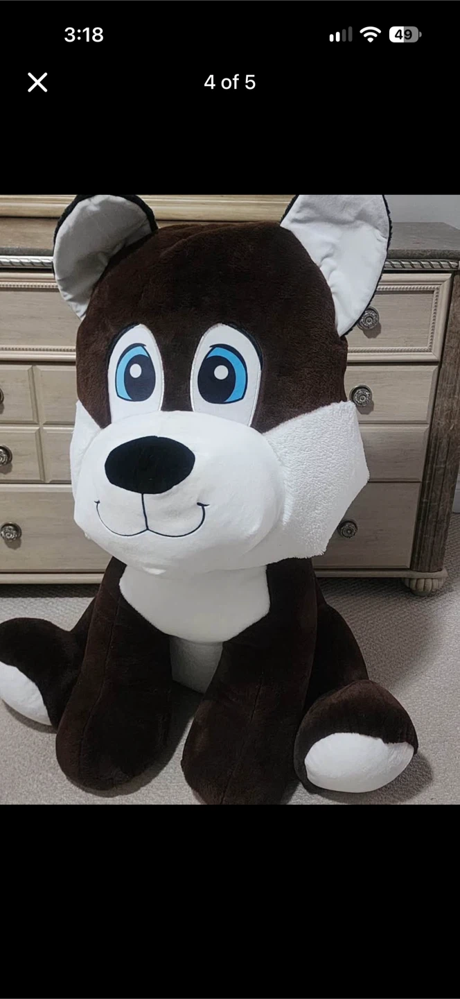 Large plush Husky dog