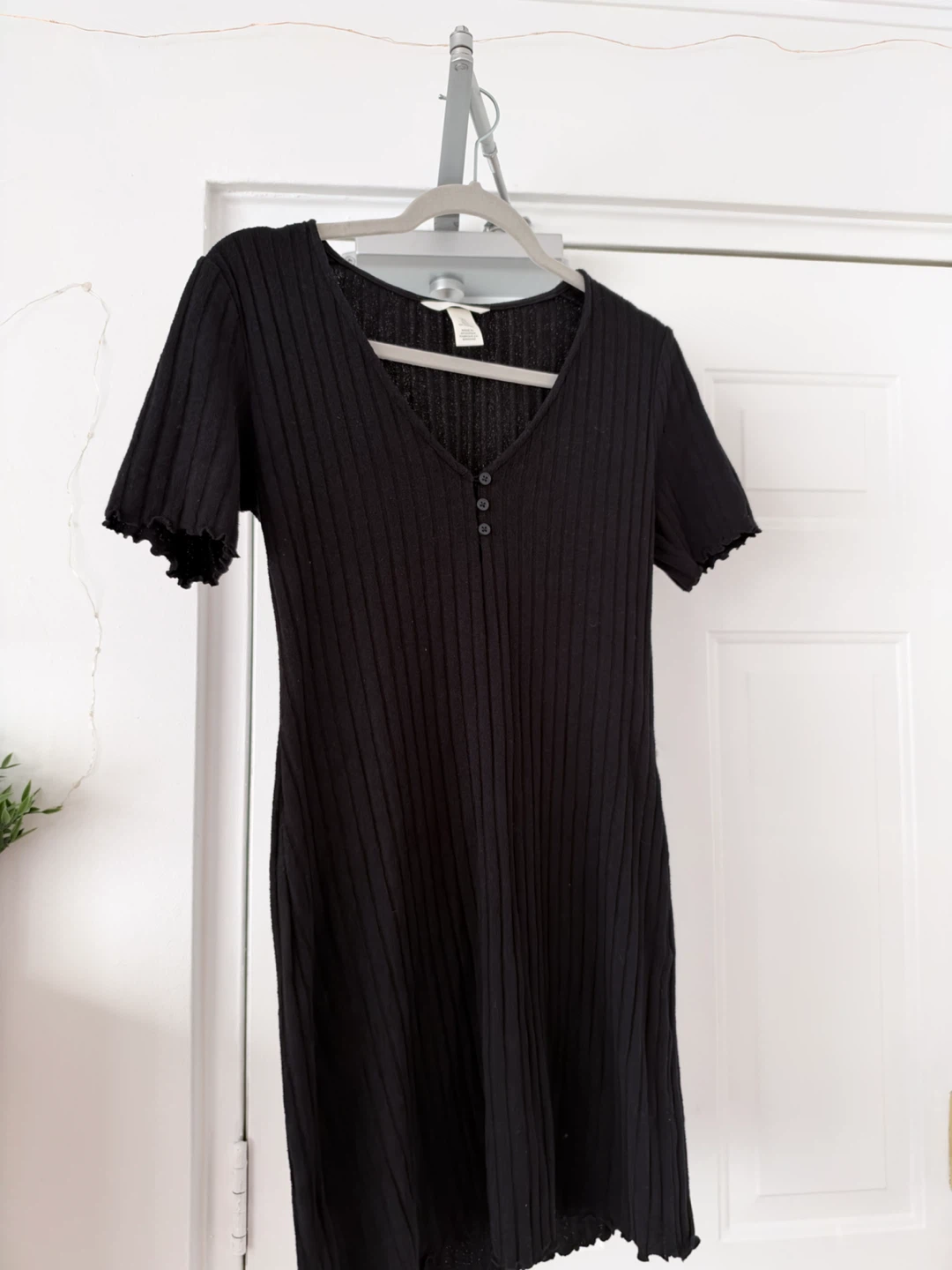 H&M Black Ribbed Dress