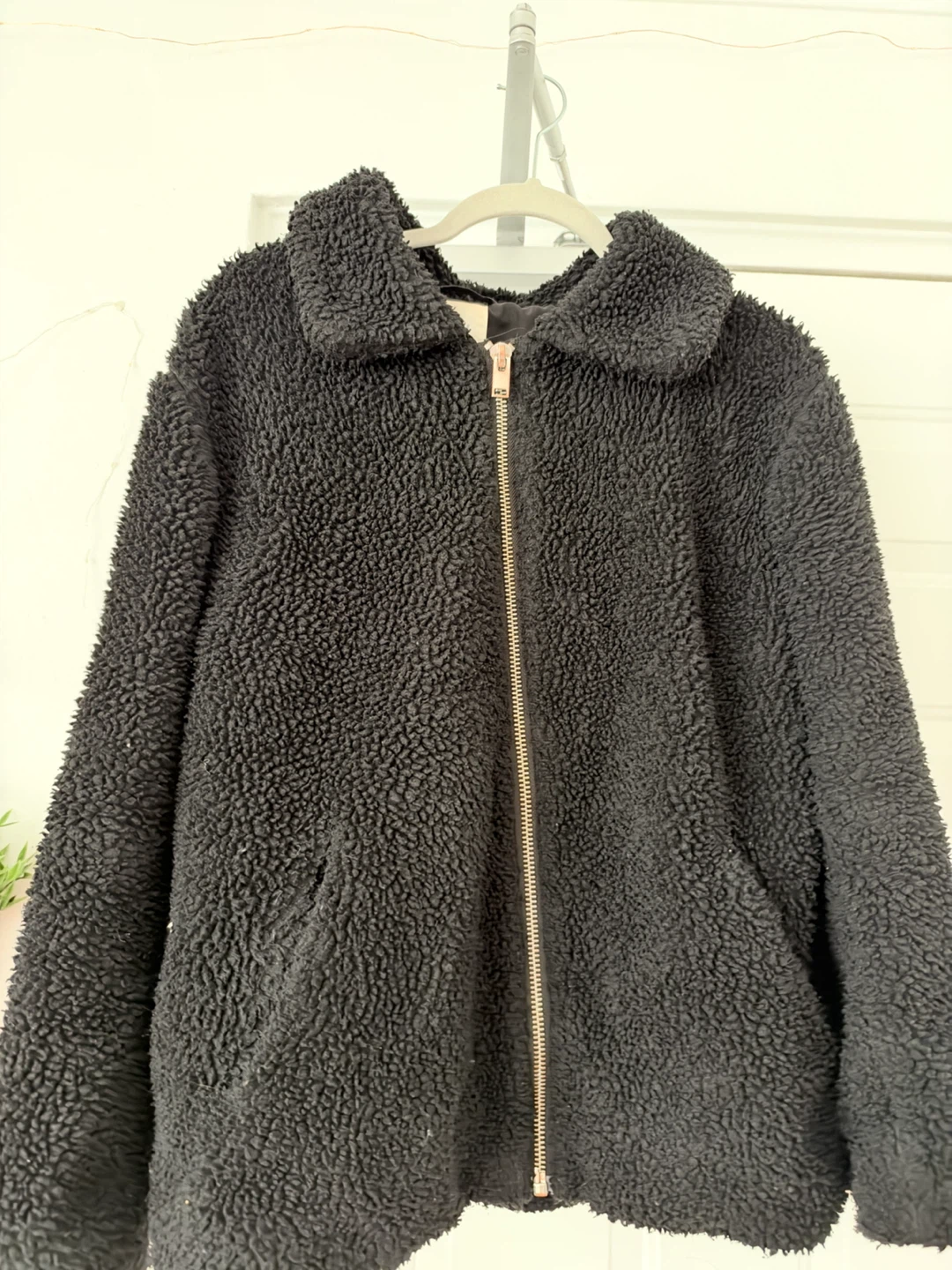 H&M Black Teddy Jacket