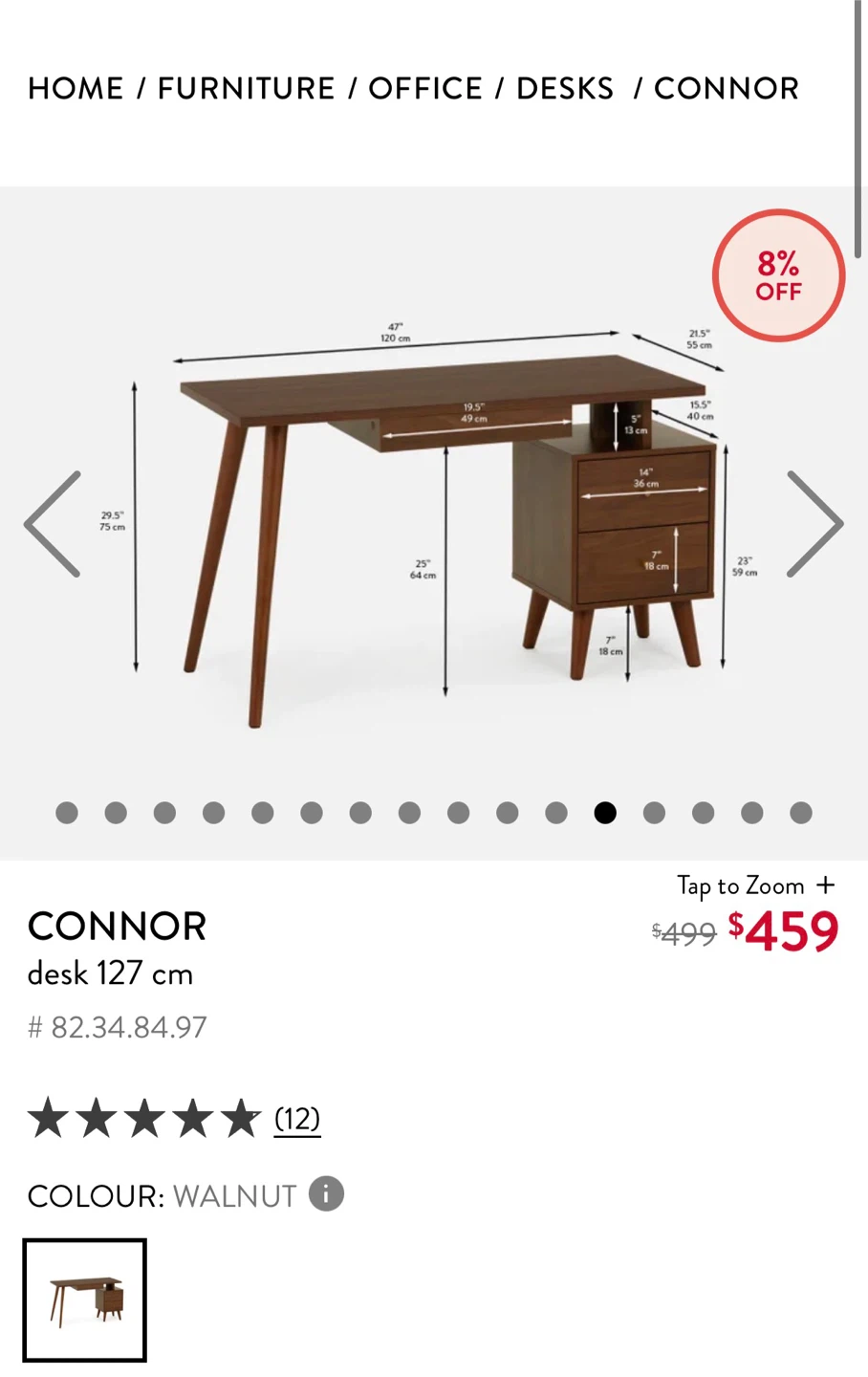 Walnut desk - photo 2