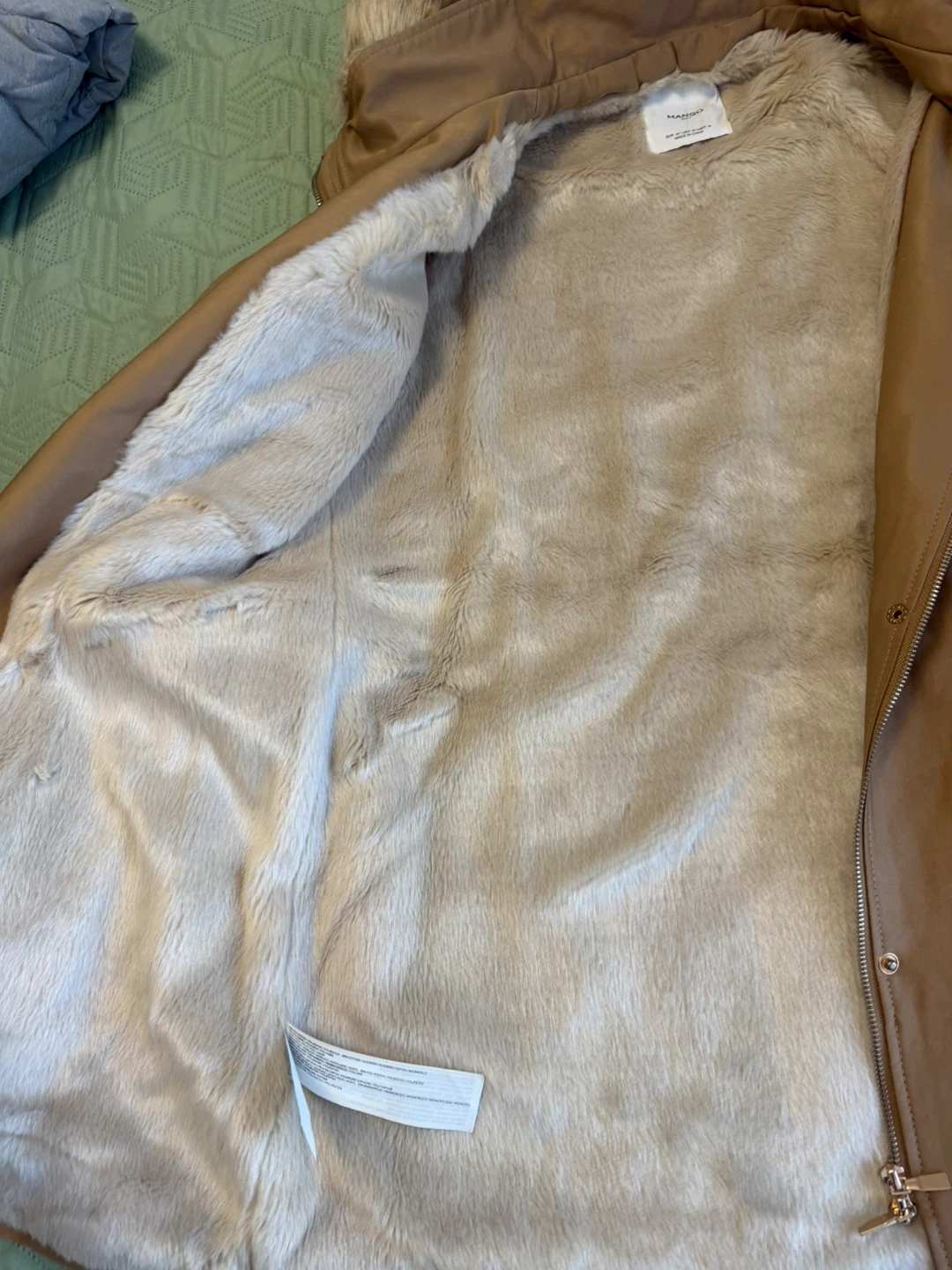 Mango Suit Faux Fur Hooded Winter Coat - photo 3