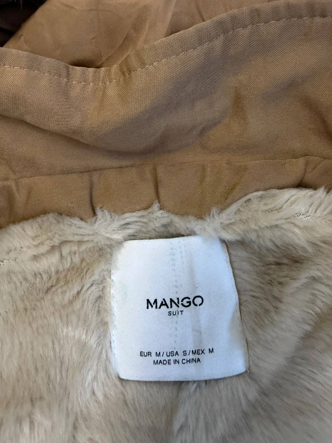 Mango Suit Faux Fur Hooded Winter Coat - photo 4