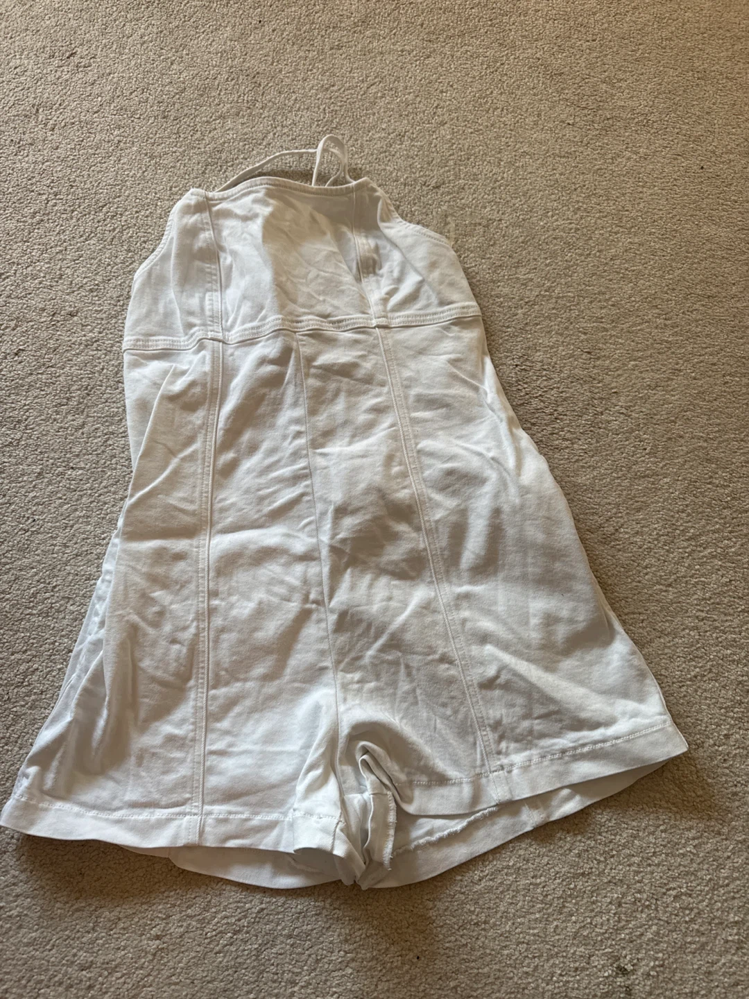 American Eagle white lace-up romper