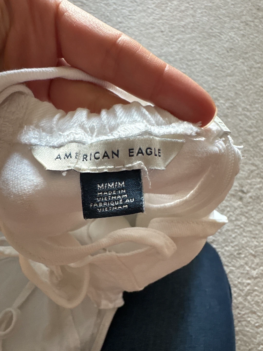 American Eagle white lace-up romper - photo 3