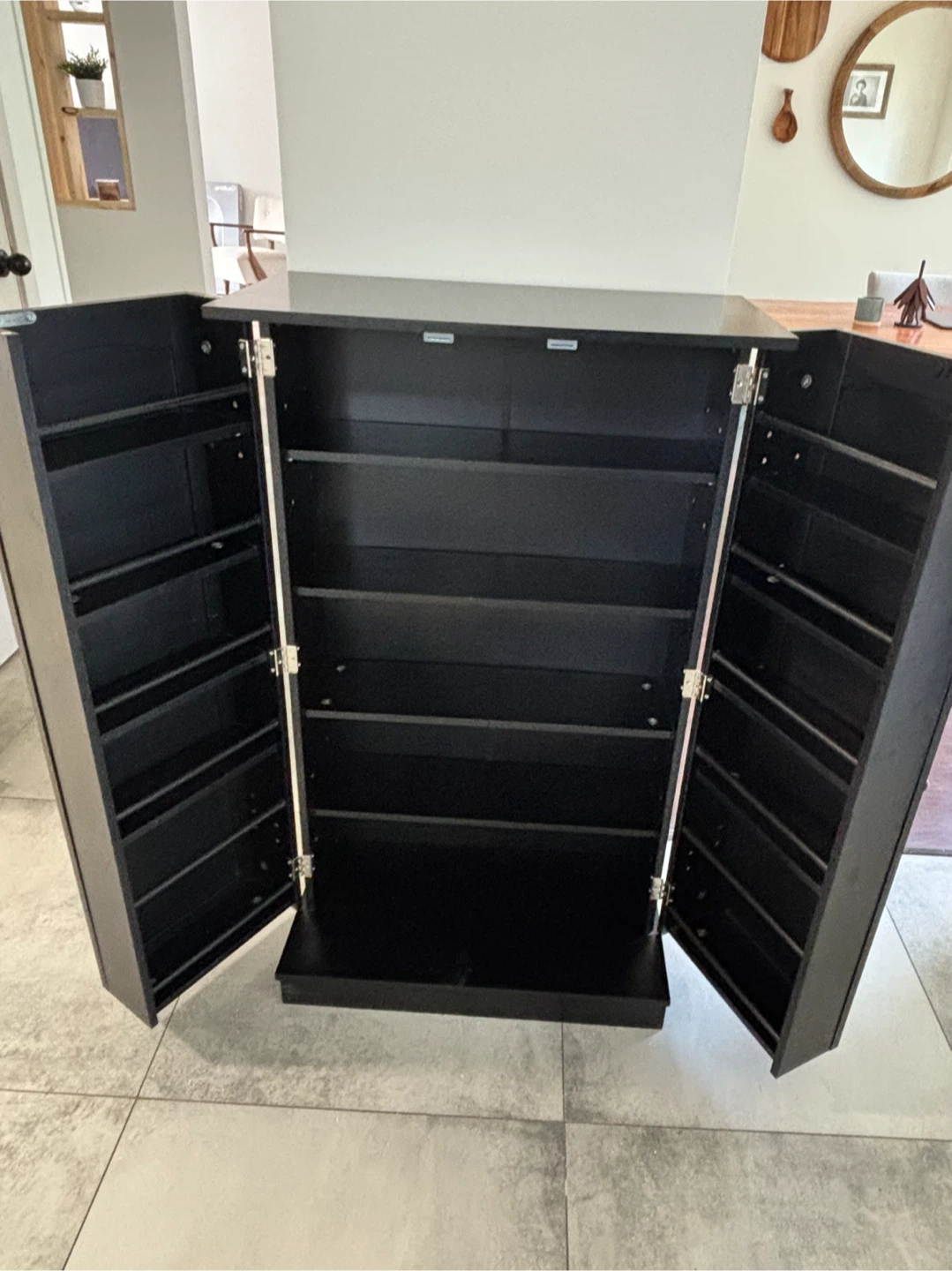 Black Pantry Cabinet with Spice Racks - photo 2