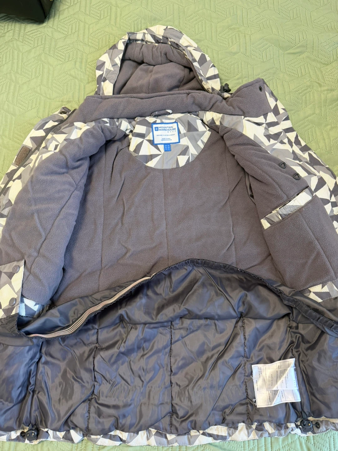 Mountain Warehouse Snow Jacket Grey Geometric Pattern - photo 3