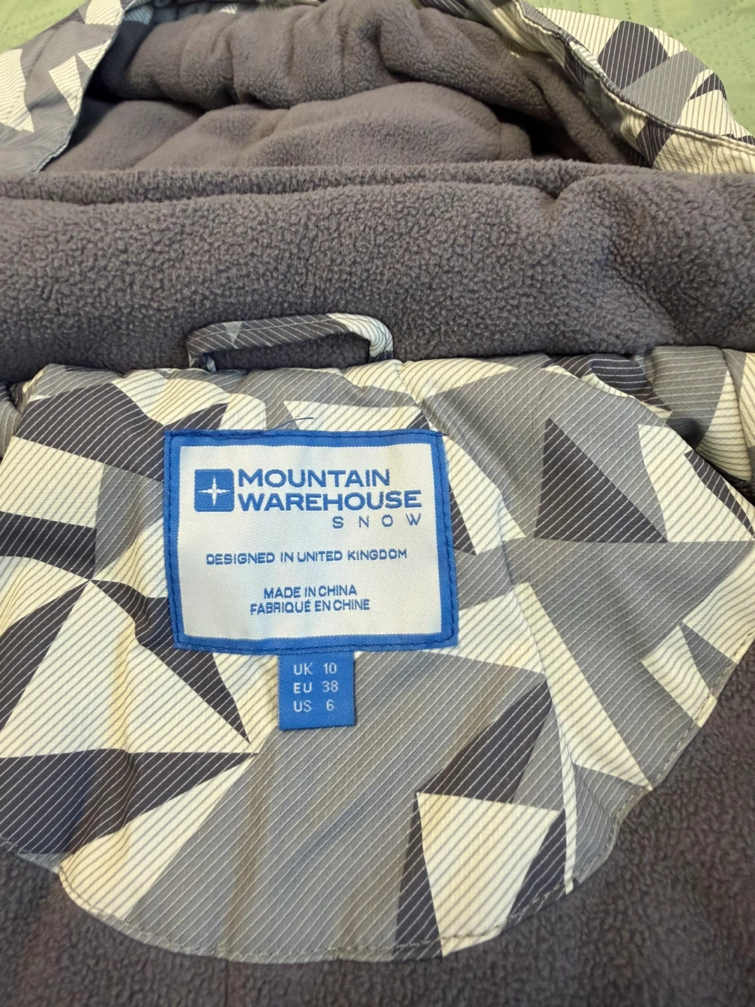 Mountain Warehouse Snow Jacket Grey Geometric Pattern - photo 4