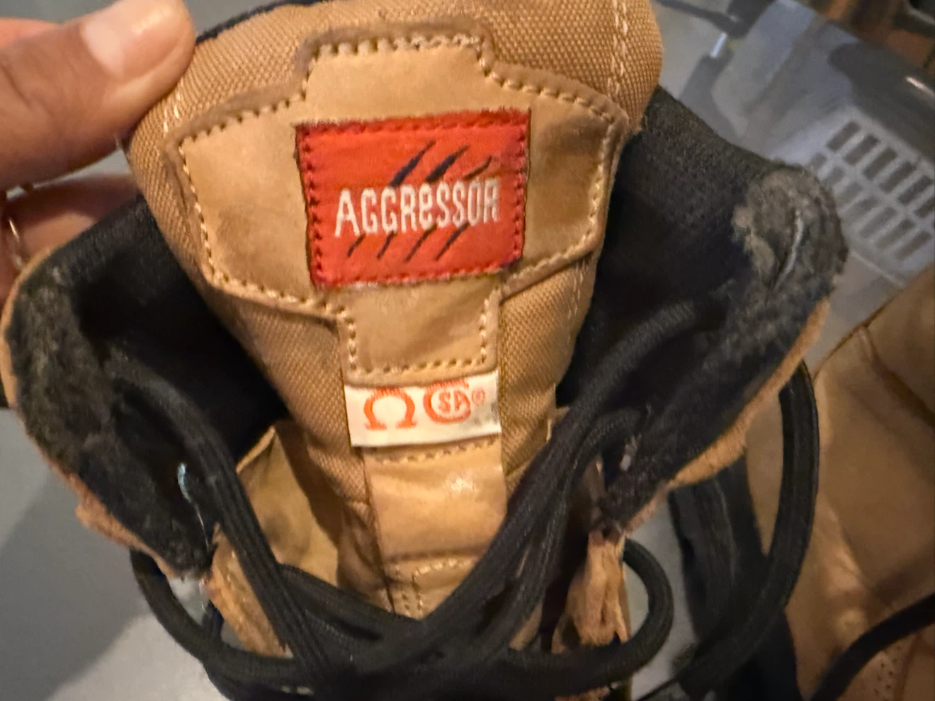 Aggressor Steel Toe Work Boots Size 8 - photo 2