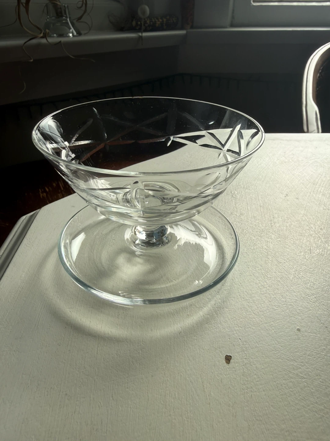 Vintage parfait dessert glass-bowl