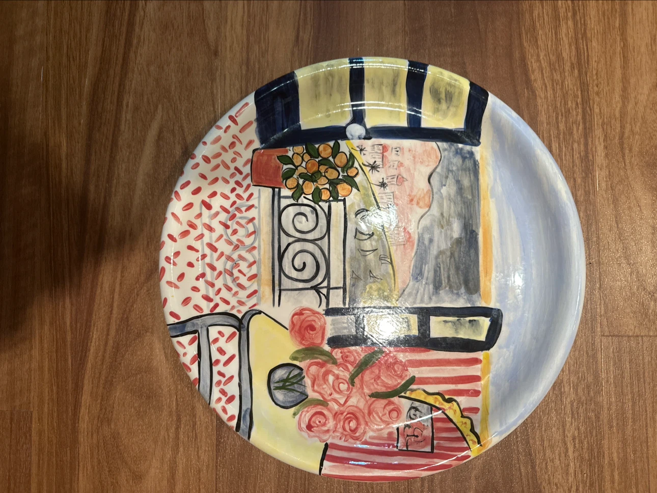 Hand-painted Ceramic Decorative Plate - photo 3