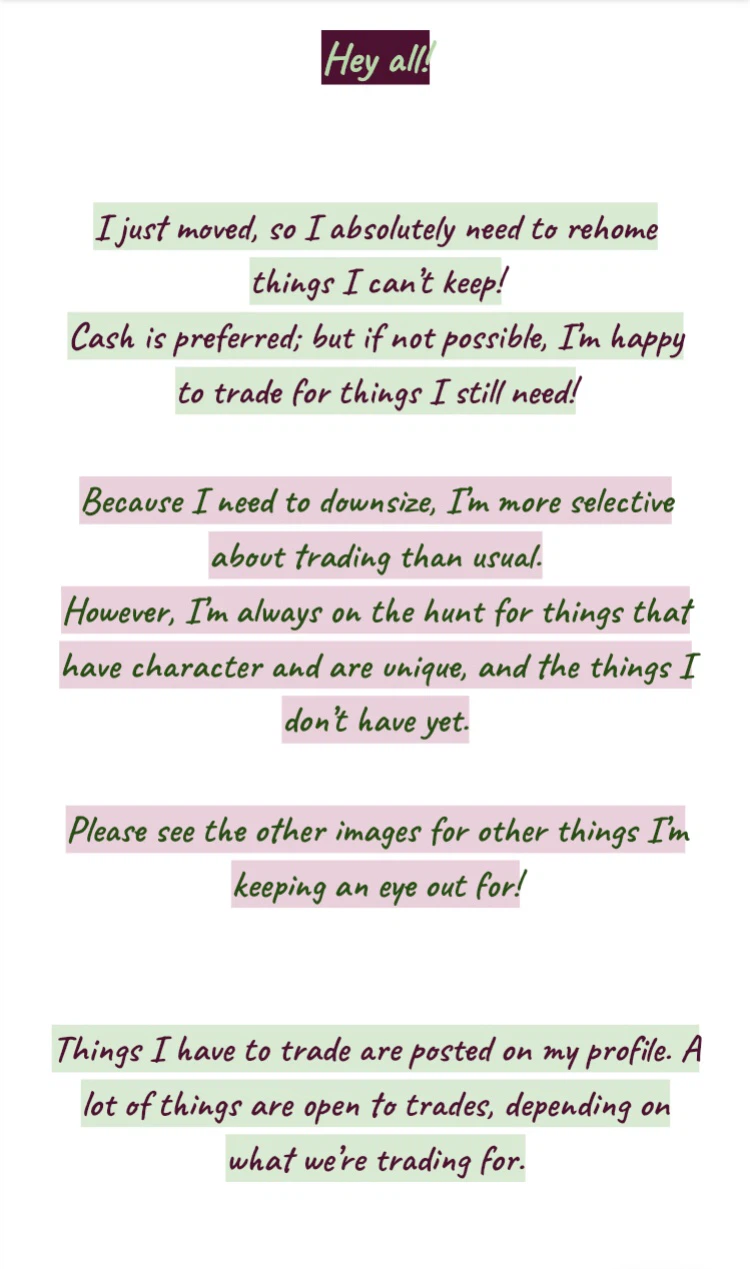 Things to trade