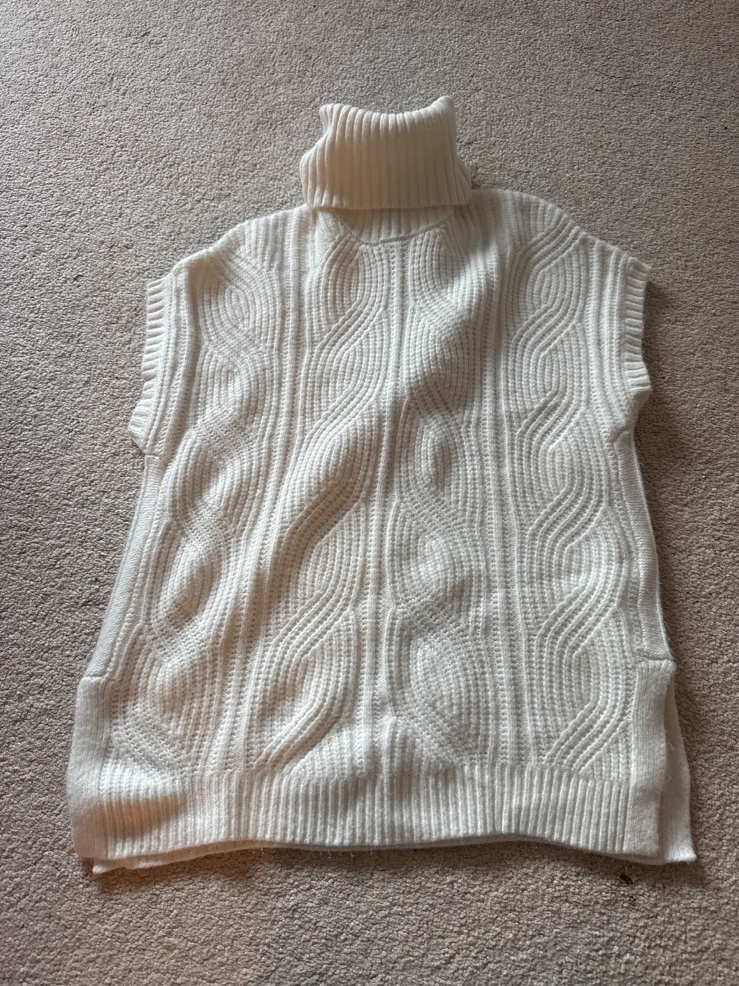 Rachel Zoe white knit turtleneck sweater vest