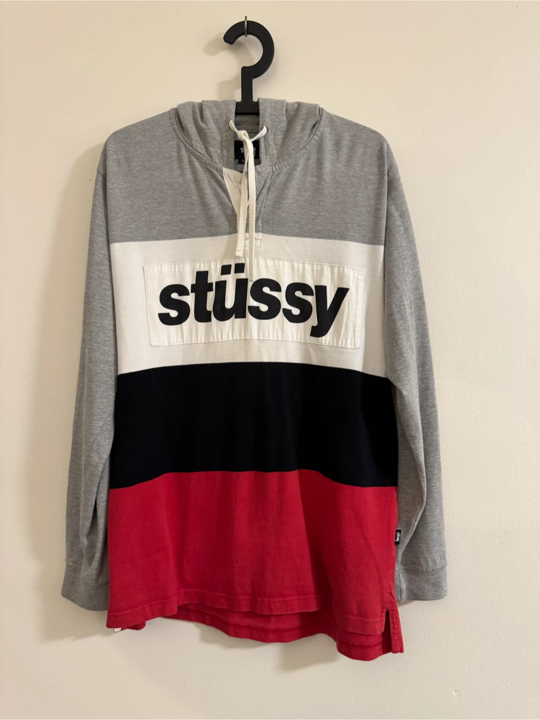 *Vintage Rare* Stussy Multi-Colour Pullover Hoodie Sz L