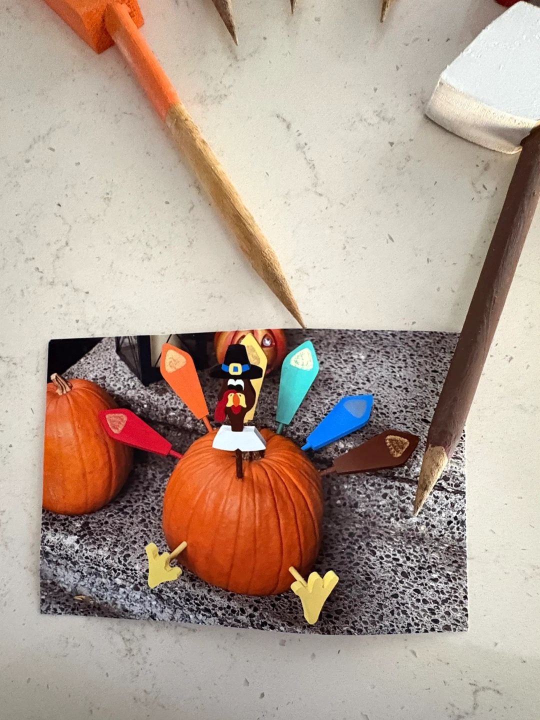 Thanksgiving DIY Pumpkin 🎃 Turkey Decoration Set - photo 2