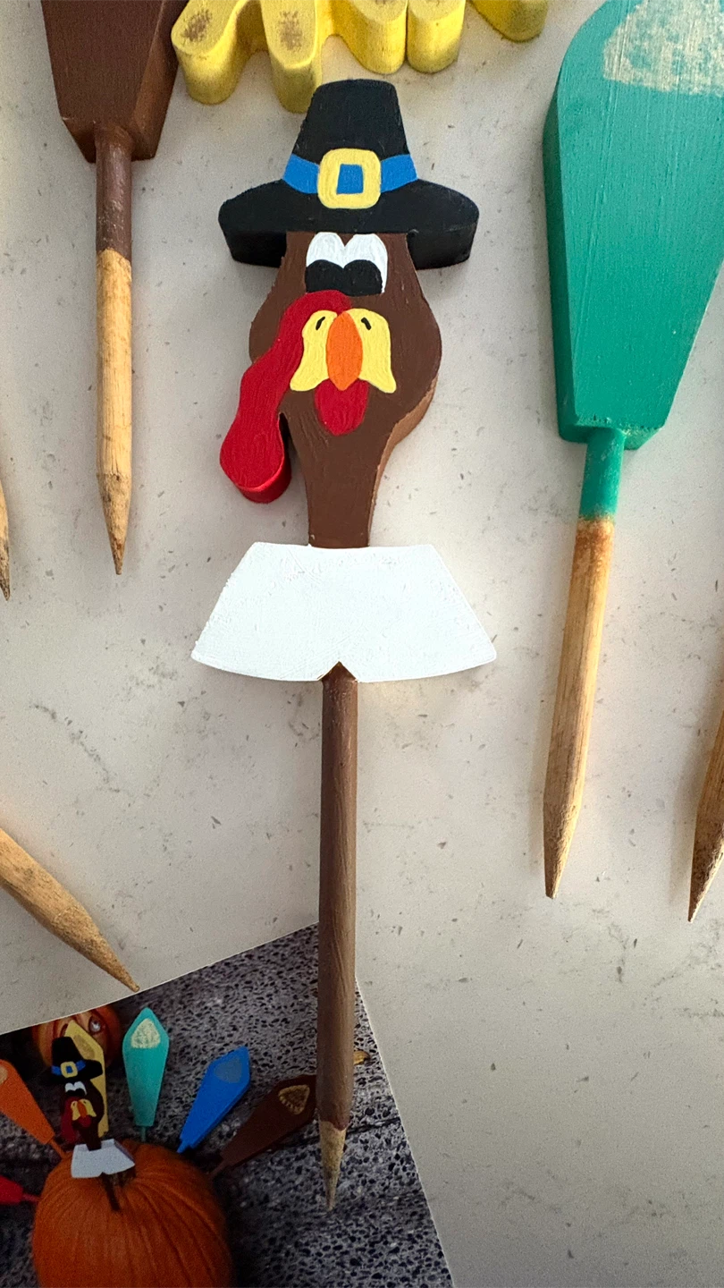 Thanksgiving DIY Pumpkin 🎃 Turkey Decoration Set - photo 4