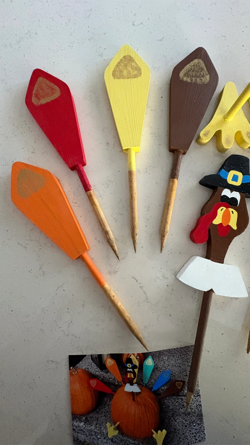 Thanksgiving DIY Pumpkin 🎃 Turkey Decoration Set - photo 5